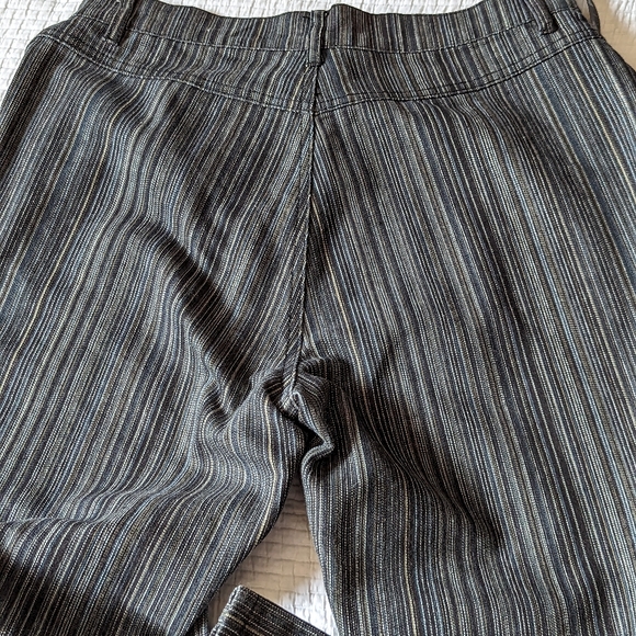 Women's Simon Chang Striped Dress Pants in Denim Sz 10 - Picture 4 of 5